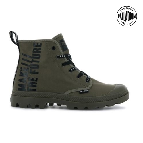 Bottes Palladium Pampa Hi Future Femme Vert Olive | FR WRQ917A